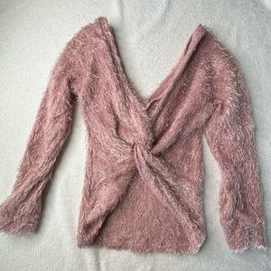 Lush Pink Fuzzy Sweater